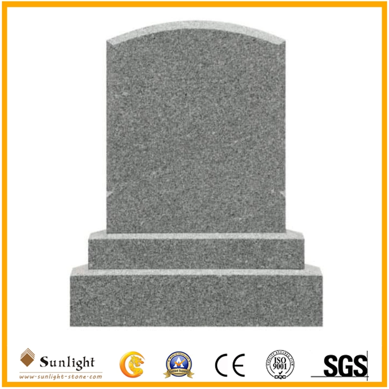 China G603 Grey Granite Tombstone in Romania, Ireland Style