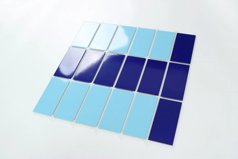 Antislip Swimming Pool 244X119mm Ceramic Full Body Tiles Exterior Tiles Pool Border