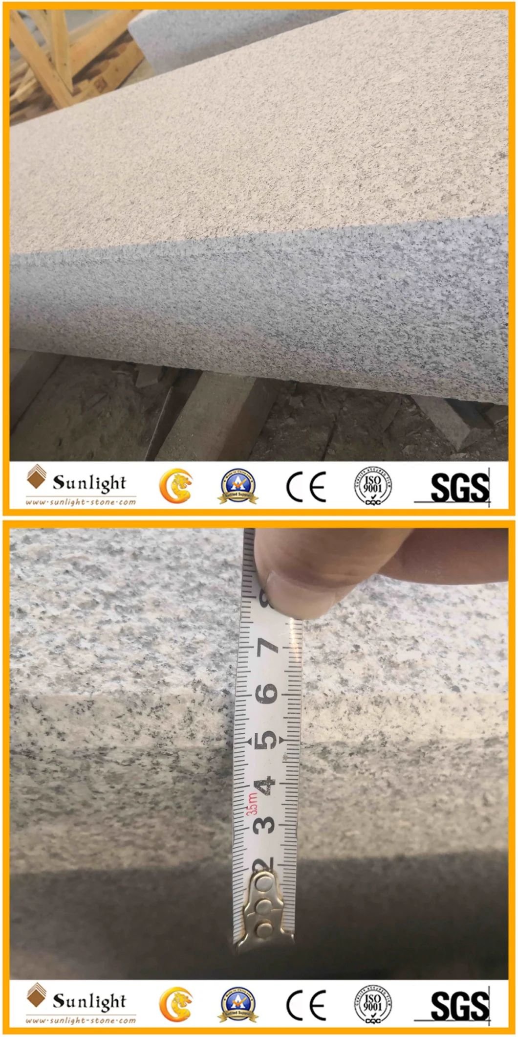 Flamed G603 Grey Granite Stone Paving Landscape Stair for Outside