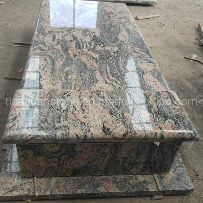 Book Shape Black Granite Tombstone Modern European Style